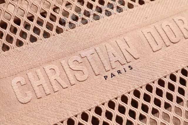 Dior女包 迪奧Christian Dior網眼織物效果刺繡tote托特包 Dior購物袋  dfk1567